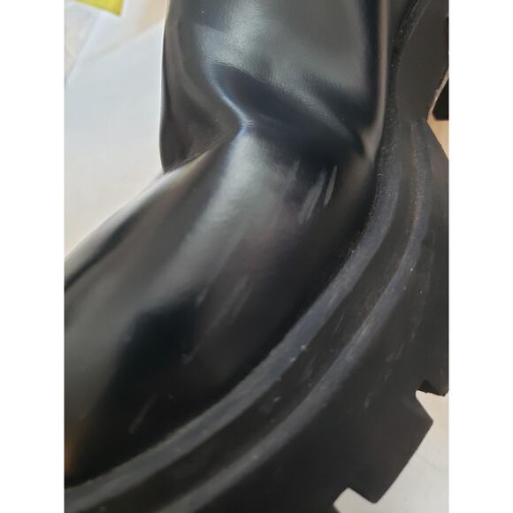 NEW H&M Chelsea Boots Womens Size 8.5 Black Lug Sole Chunky Platform Pull On - Picture 8 of 10